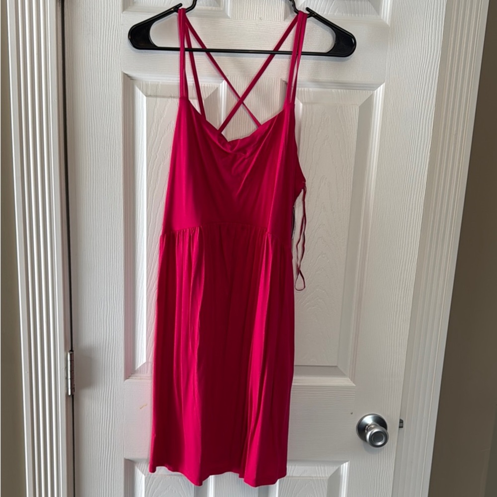 Hot pink strappy mini Dress